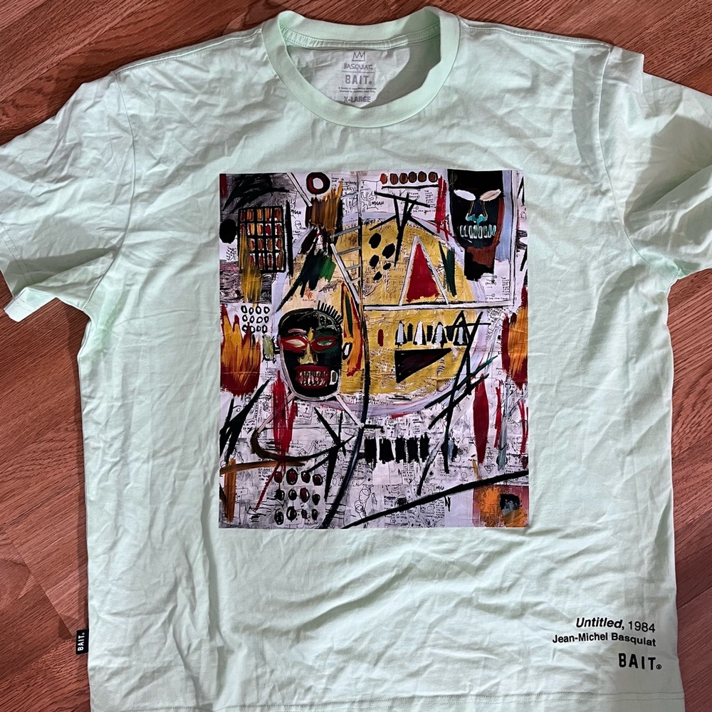 Bait Jean-Michel Basquiat Untitled, 1984 T-shirt Men’s Size XL Mint Green Canvas